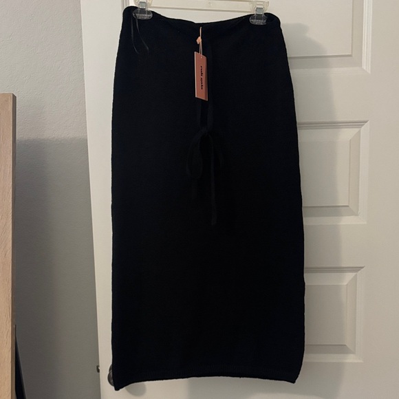 cult gaia Dresses & Skirts - Cult Gaia Black Maxi Skirt Hedda knit skirt SZ large euro wear classy boho NWT